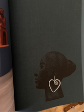 Load image into Gallery viewer, fine silver spiral heart hook earrings