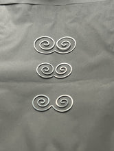 Load image into Gallery viewer, spiral fine silver earrings *pair