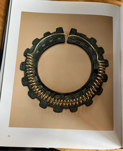 hand coiled brass neck piece