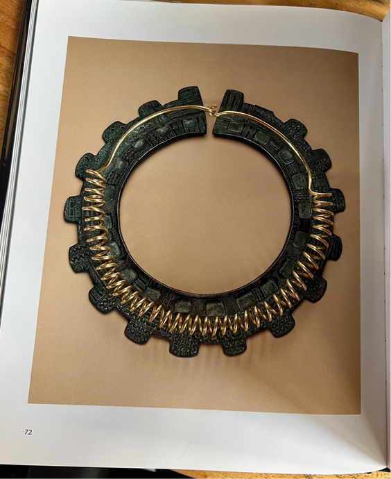 hand coiled brass neck piece