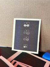 Load image into Gallery viewer, spirals riso printed postcard - gift til gone!