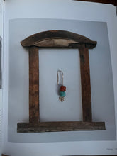 Load image into Gallery viewer, Vintage glass beads single dangle earring *red+blue