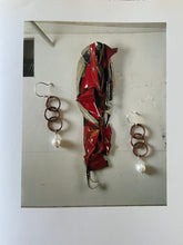 Load image into Gallery viewer, studio pearl copper silver hook earrings