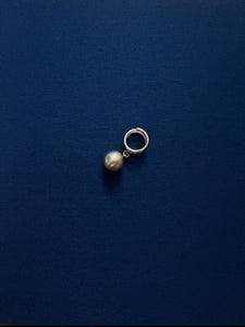 coil silver ball charm ring