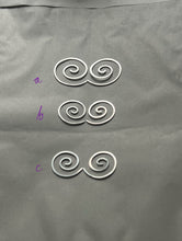 Load image into Gallery viewer, spiral fine silver earrings *pair